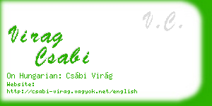 virag csabi business card